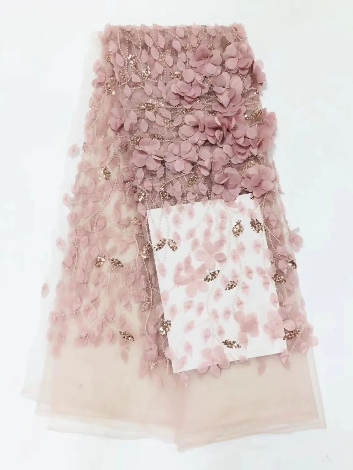 Горячая распродажа! объемный цветок Тюлевое кружево с вышивкой ткань Anan-9739