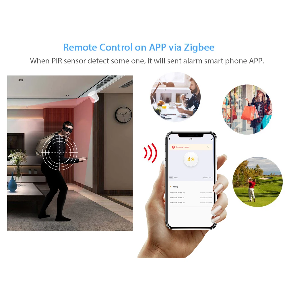 ELEOPARD Mini Zigbee датчик движения PIR WIFI умная жизнь приложение беспроводная домашняя