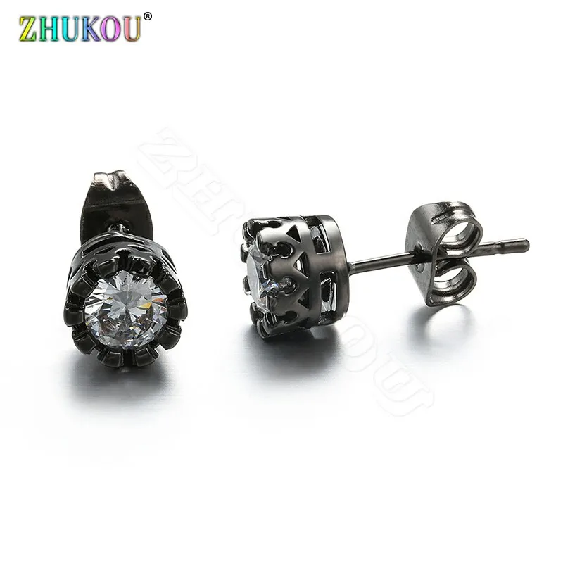 ZHUKOU 7x17 мм корейские женские серьги ювелирные изделия блестящие золотые со