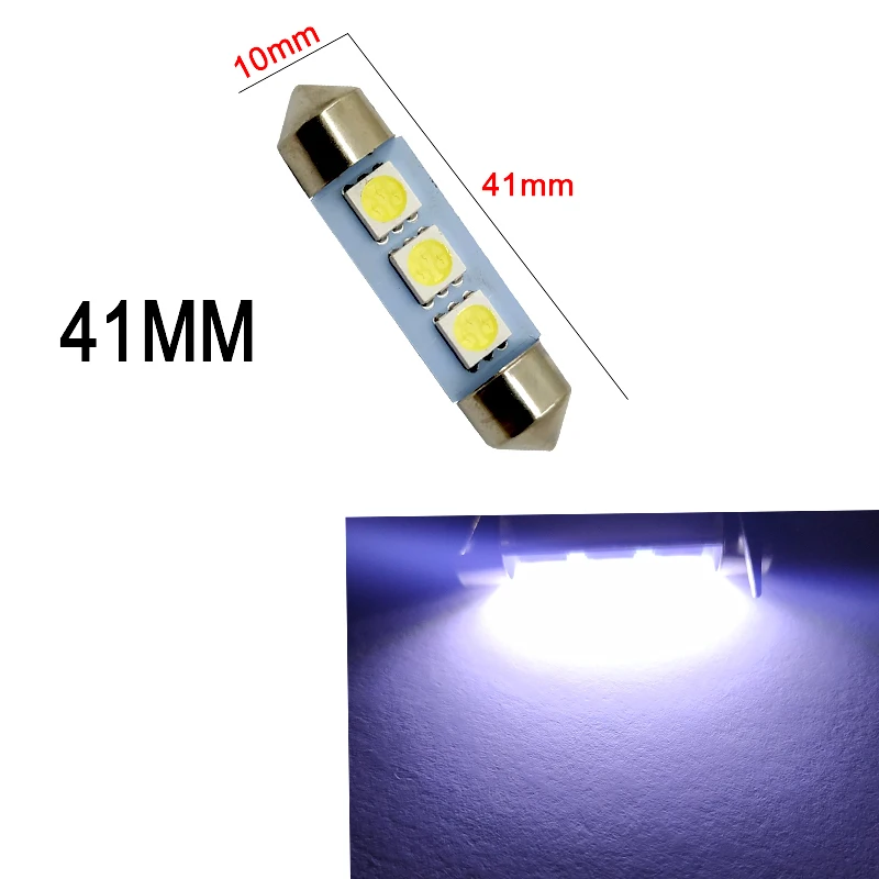 

1pc White 12V Festoon C5W 31mm 36mm 39mm 41mm LED Light C10W Car Dome Bulb Auto License Plate Interior Lamp Reading Trunk Lights