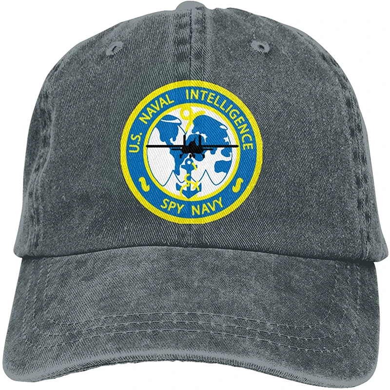 

Fashion Soft Us Navy Intelligence Spy Navy Hat Gift Dad Hat Trucker Hat Cowboy Hat