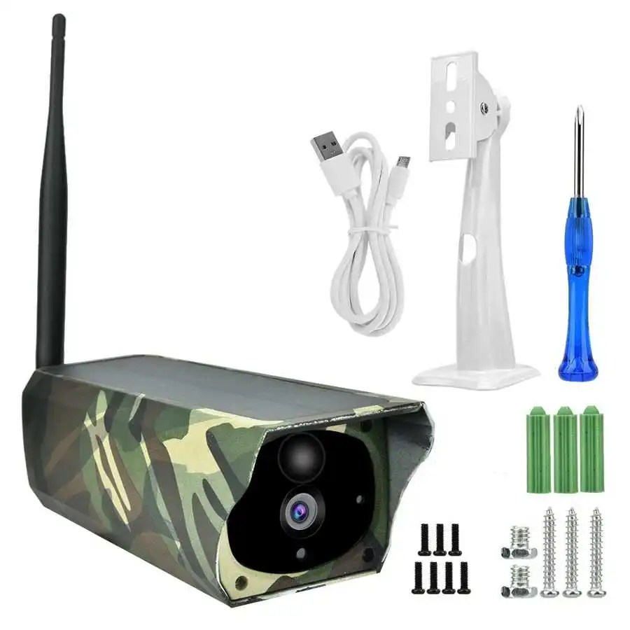1080P HD Солнечная Wi Fi камера наружная беспроводная безопасности камуфляжная|Камеры