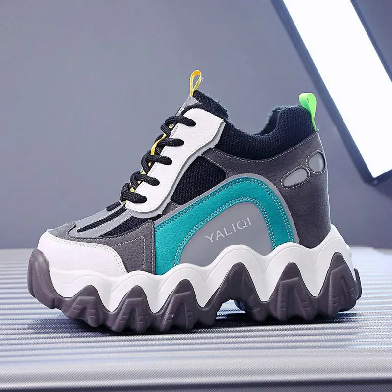 

Woman Hidden Increasing Sneakers Shoes Chaussure Femme / Women Fashion Platform Ladies Wedges Chunky Causal Shoes A62-37 HF