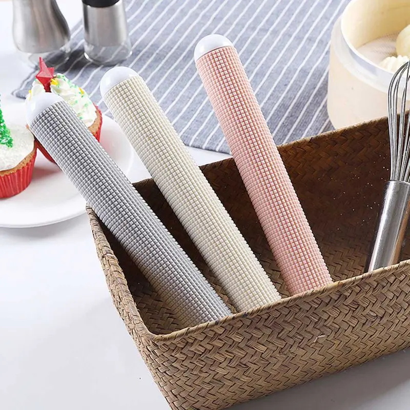 Пластиковая антипригарная скалка для кухни помадки пельменей теста хлеба