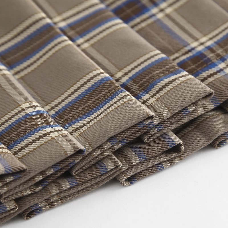 Женская летняя плиссированная юбка с высокой талией в клетку для косплея милые