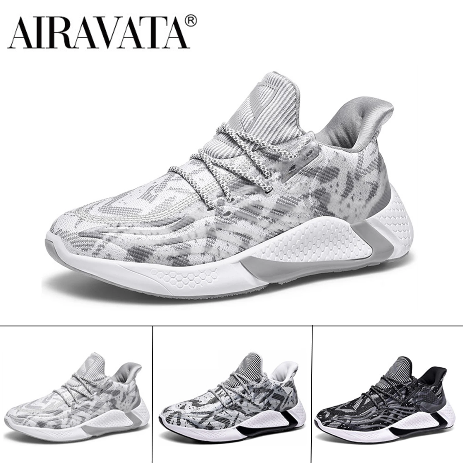 

Airavata Men's Lace Up Luminous Fluorescent Casual Outdoor Sports Breathable Running Sneakers Shoes Shoes for Men 39-46