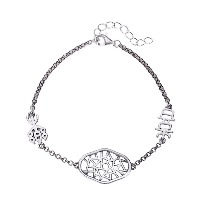 Женские браслеты с полым окошком Настоящее серебро 925 пробы тайское китайские
