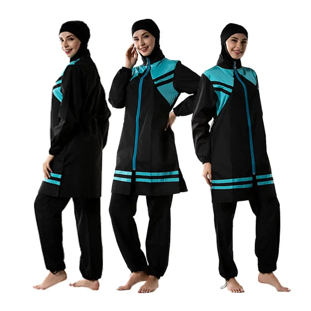 Новинка 2020 купальник Burkini для мусульманских женщин 3 шт. хиджаб купальный костюм с