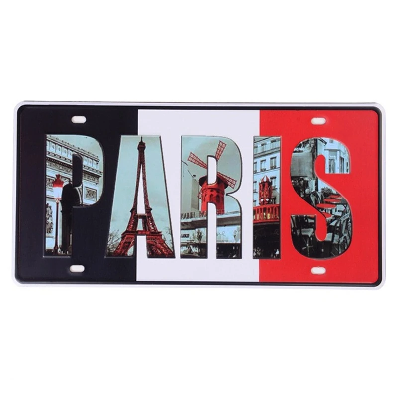 Страна Национальный флаг неоновая вывеска автомобиля пластина лицензии доска