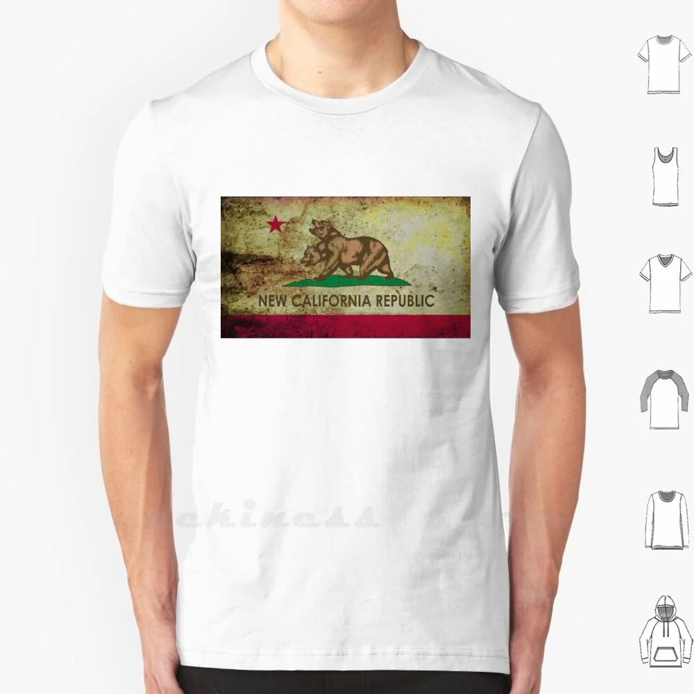 Новинка футболка в стиле гранж Калифорнийской Республики 6Xl хлопковая Футболка