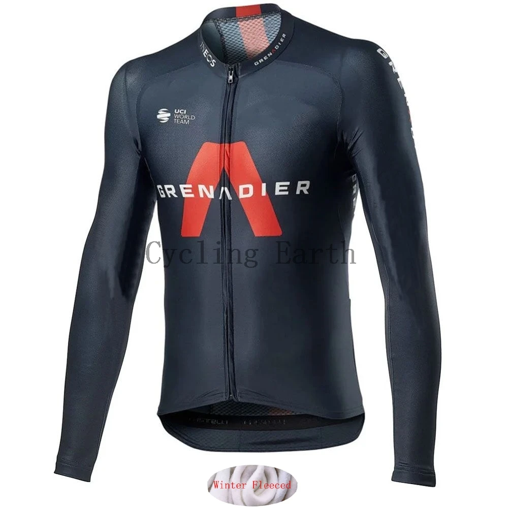 Мужские велосипедные куртки INEOS 2020 зимние теплые флисовые Джерси для езды на