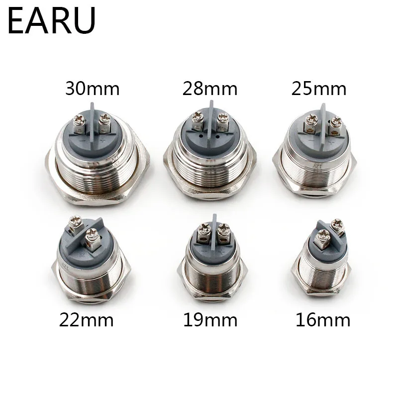Icon Symbol Logo Customization Waterproof IP67 Metal LED Light Signal Indicator Warning Pilot Lamp Screw Feet Terminal for Car |