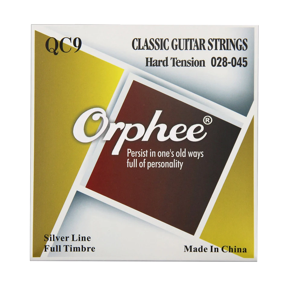 Orphee серия QC Классические гитарные струны, прозрачный нейлоновый сердечник, посеребренный жесткий/нормальное натяжение, Классический гитарный аксессуар