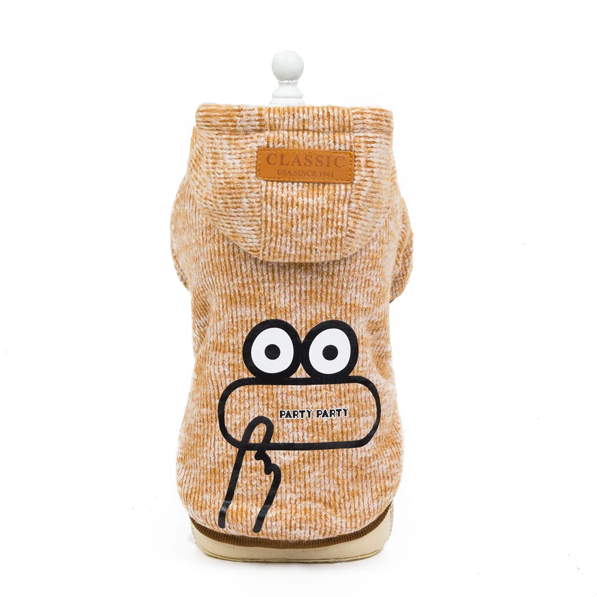 Зимнее пальто для собак с рисунком лягушки хлопковое теплое маленьких плотная