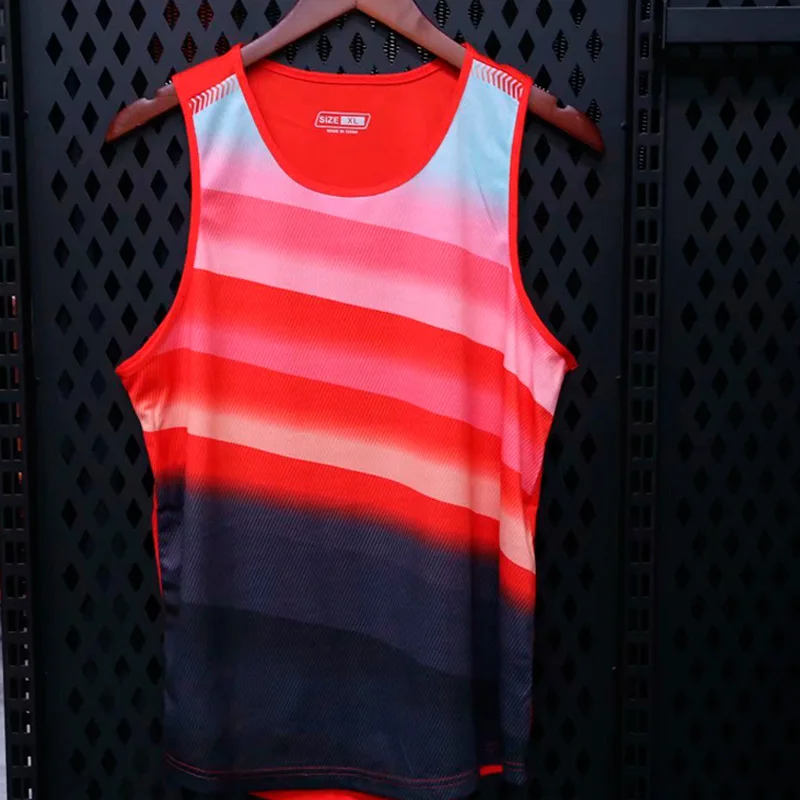 Жилет для бега рубашка без рукавов летняя тонкая майка мужской спортивный жилет
