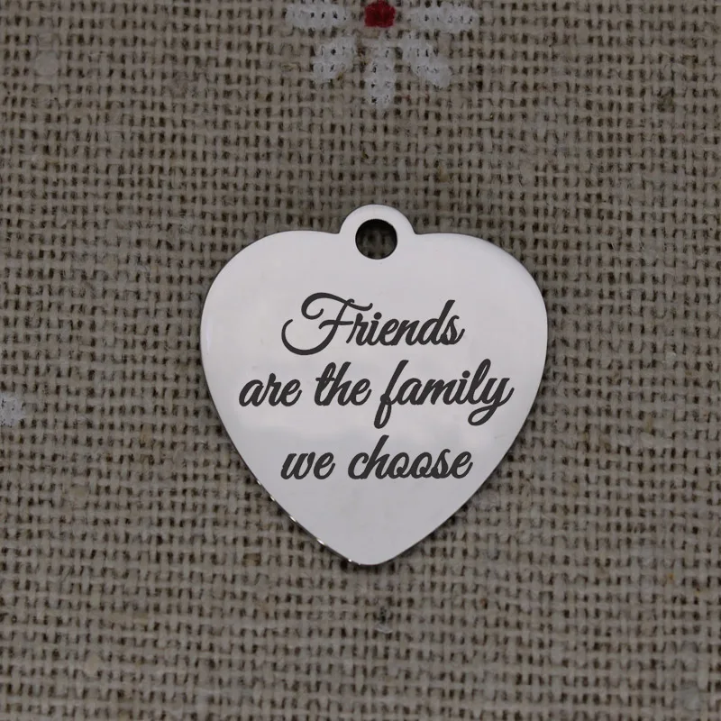 Подвески для друзей из нержавеющей стали с зеркальной поверхностью высокой