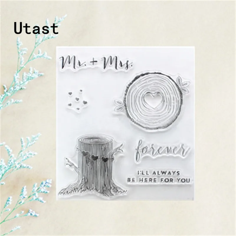 Прозрачные силиконовые штампы с изображением дерева любви/прозрачные резиновые