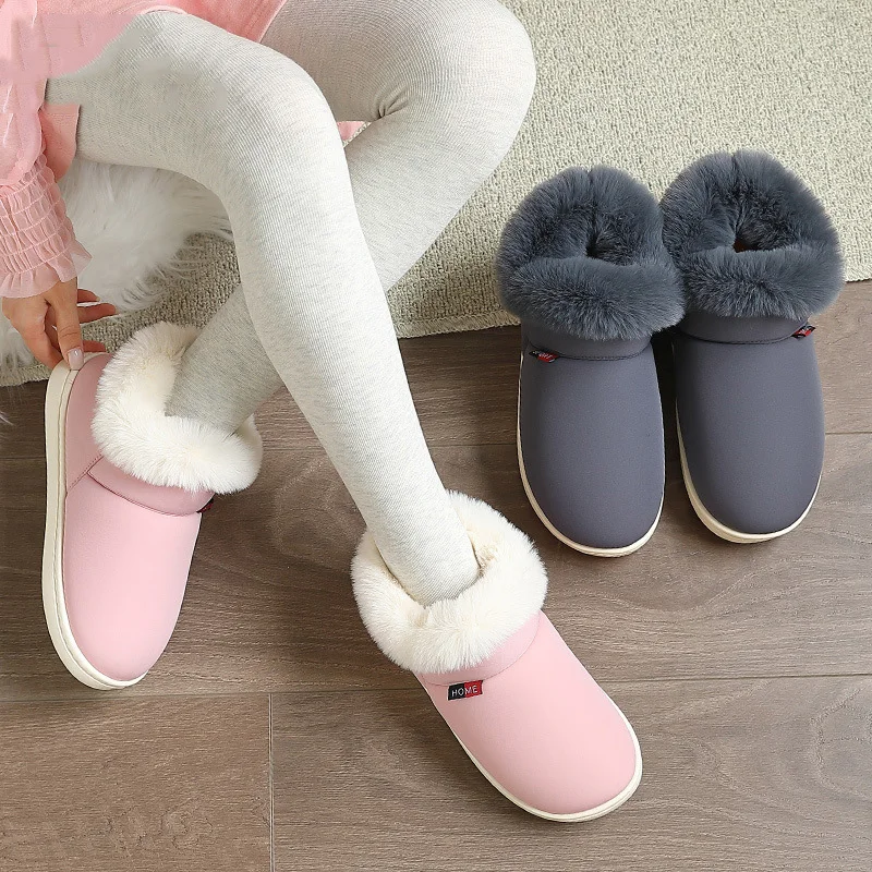 2019 женские зимние ботинки теплые меховые ботильоны хлопковая обувь на толстой