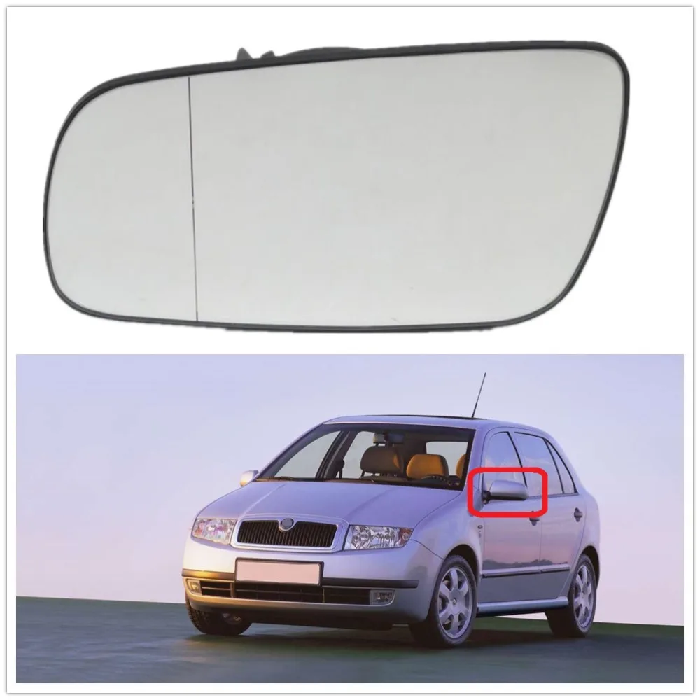 Зеркало с подогревом LHD для Skoda Fabia MK1 левое стекло 2006 2000 2001 2002 2003 2004|Зеркала и