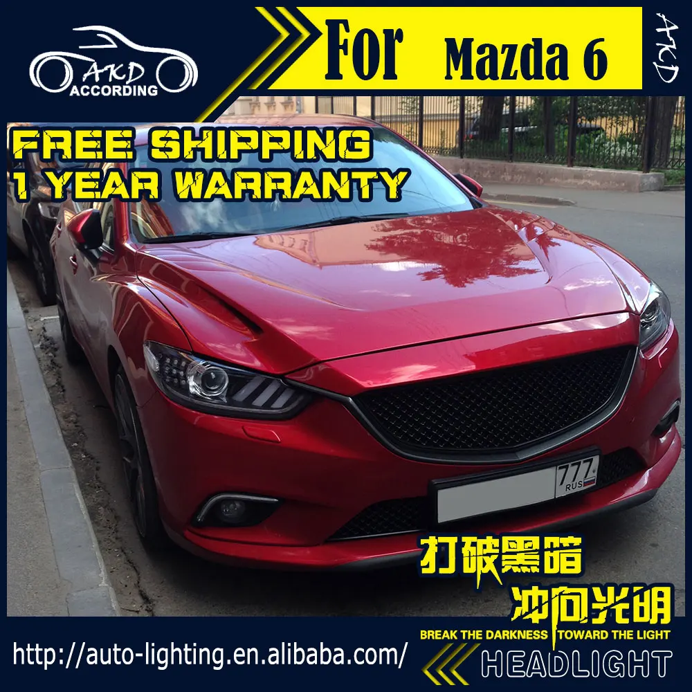 АКД стайлинга автомобилей фара для Mazda 6 Atenza светодиодный фар Mustang дизайн DRL H7 D2H Hid
