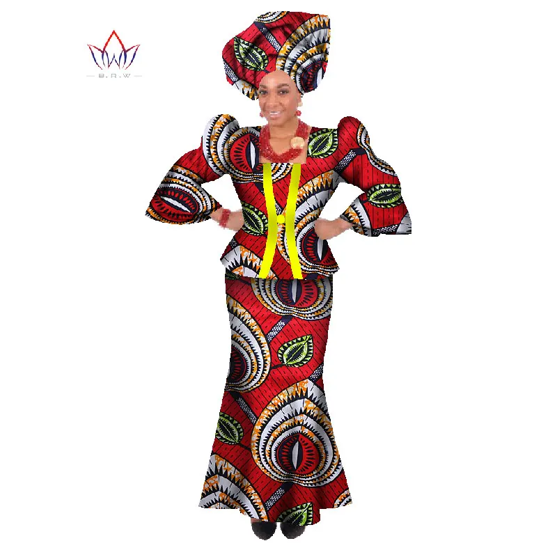 Традиционная африканская одежда с принтом Дашики Женский комплект из 2 предметов