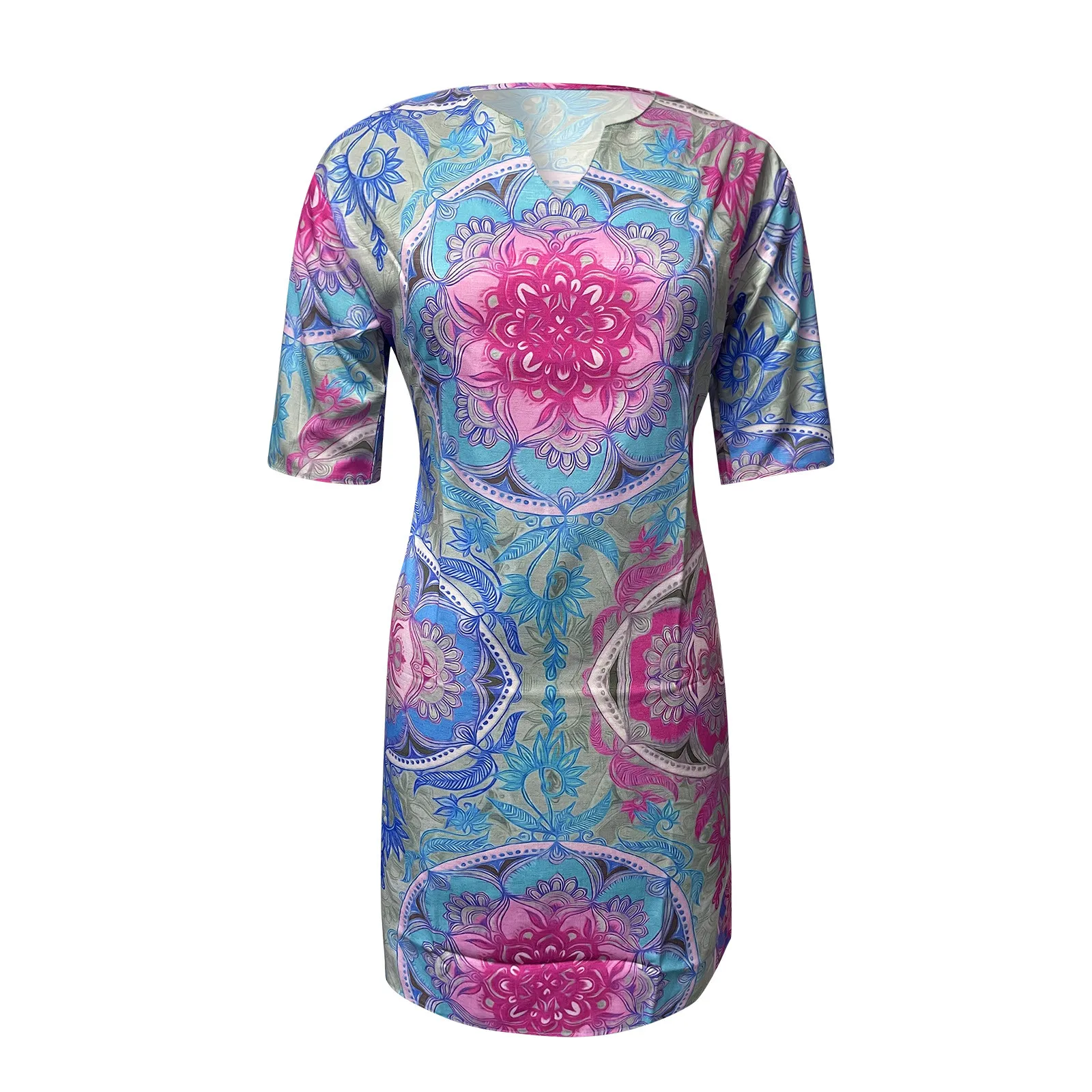 

2021 Spring Women Loose Vintage Ruffles Befree Dress Large Big Printed Line Summer Boho Casual Party Elegant Dresses