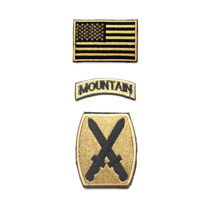 Эполета на плечо с вышивкой армия США нашивки надписью Tenth Mountain Division Военные