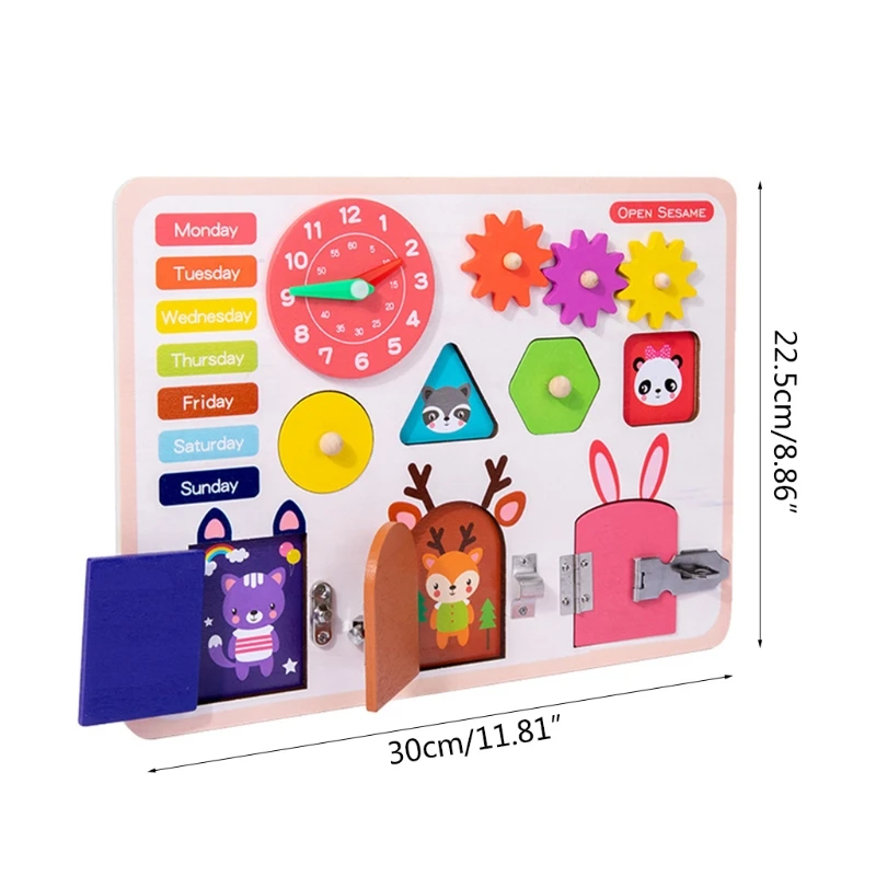 

50LE Children Early Educational Appliance Novelty Locks&Latches Activity Board Toys Children's Funny Improve Intelligence