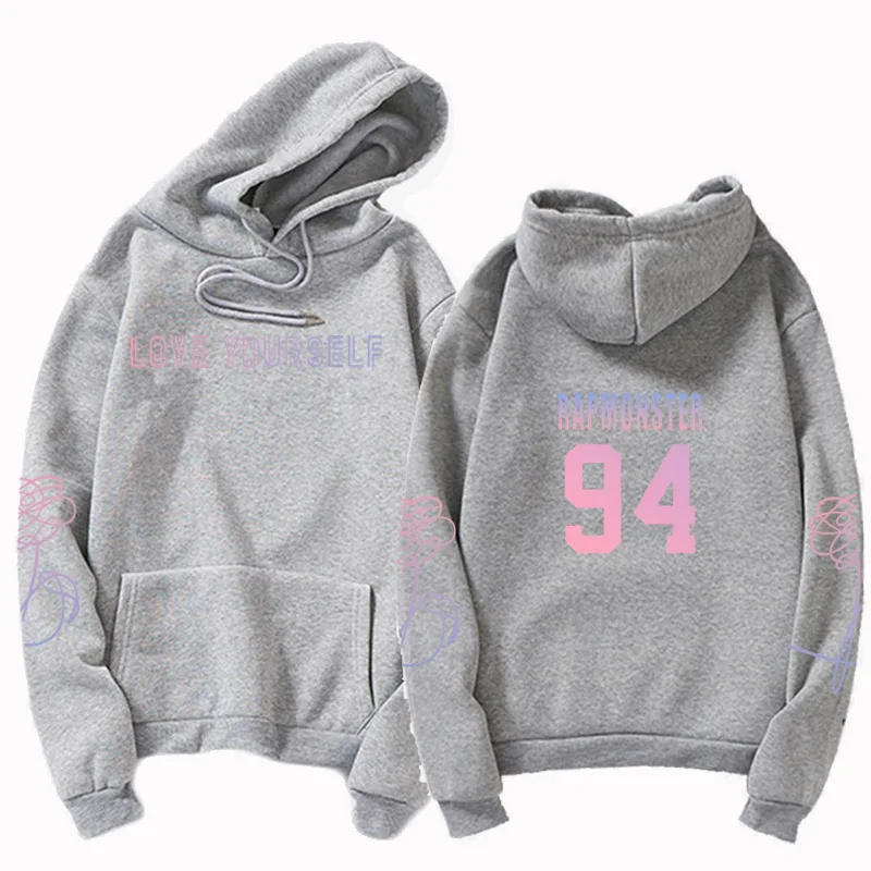 Jung kook suga v love yourself худи унисекс casual Корейская повседневная кофта с капюшоном kpop bangtan толстовка для мальчиков