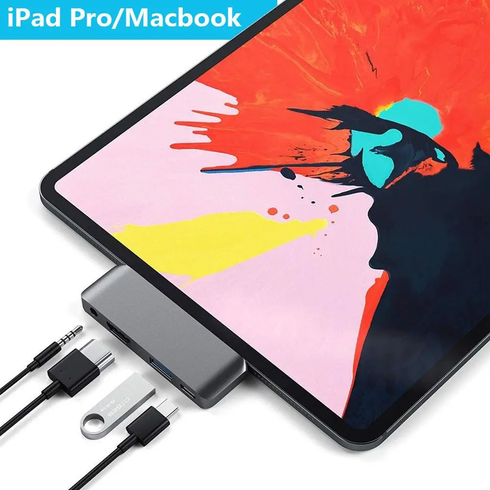 Usb c 3 0 адаптер для macbook Pro 13 15 16 дюймов 4 порта 4K HDMI Компьютерные аксессуары