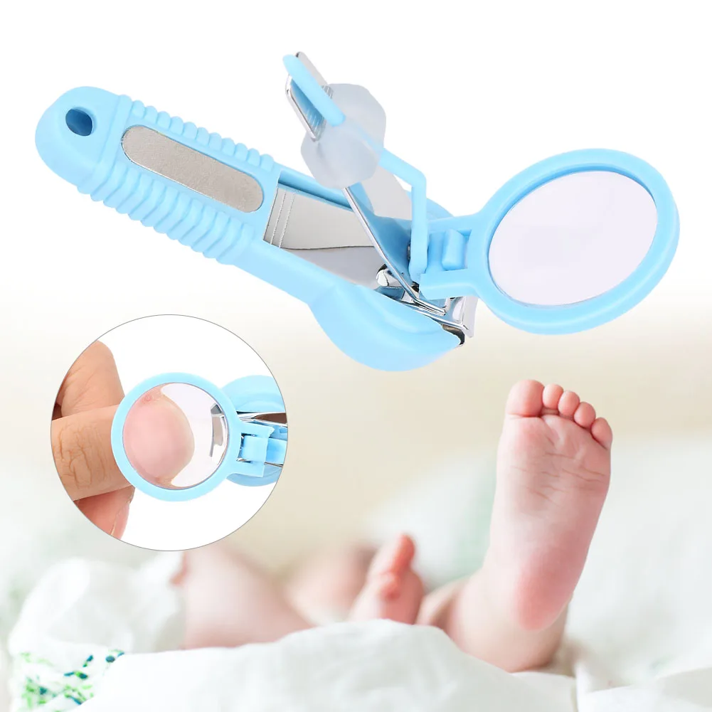 New Magnifying glass Safety Nail Clippers Scissors Cutter For Newborn Baby Convenient Daily Shell Shear Manicure Tool | Мать и ребенок