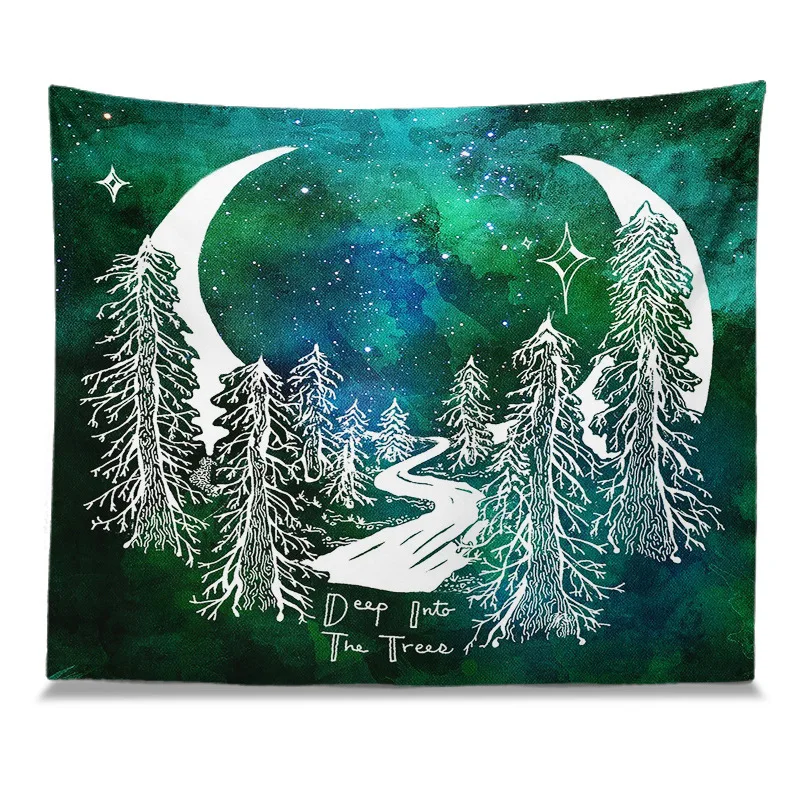 

starry moon tapestry wall hanging Background tapestry bohemian tissu indien boho wall art carpet