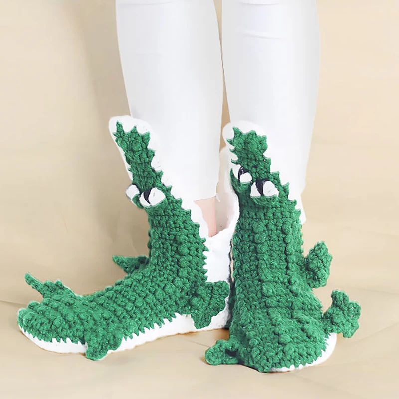 Christmas Knitted Warm Socks Crocodile Shark Knitted Socks Creative Floor Animal Sock Cute Hosiery Home Winter Warm Accessories