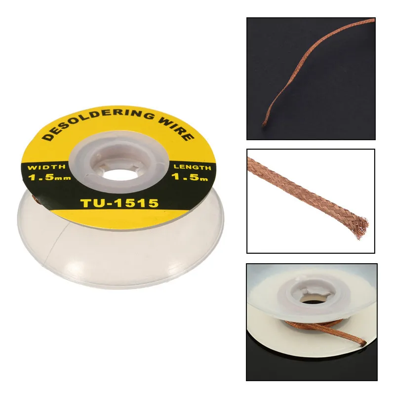 

TU-1515 Professional Welding Wires 1.5mm Solder Wick Precision Desoldering Wire Accessories Braid Handy Soldering Wick