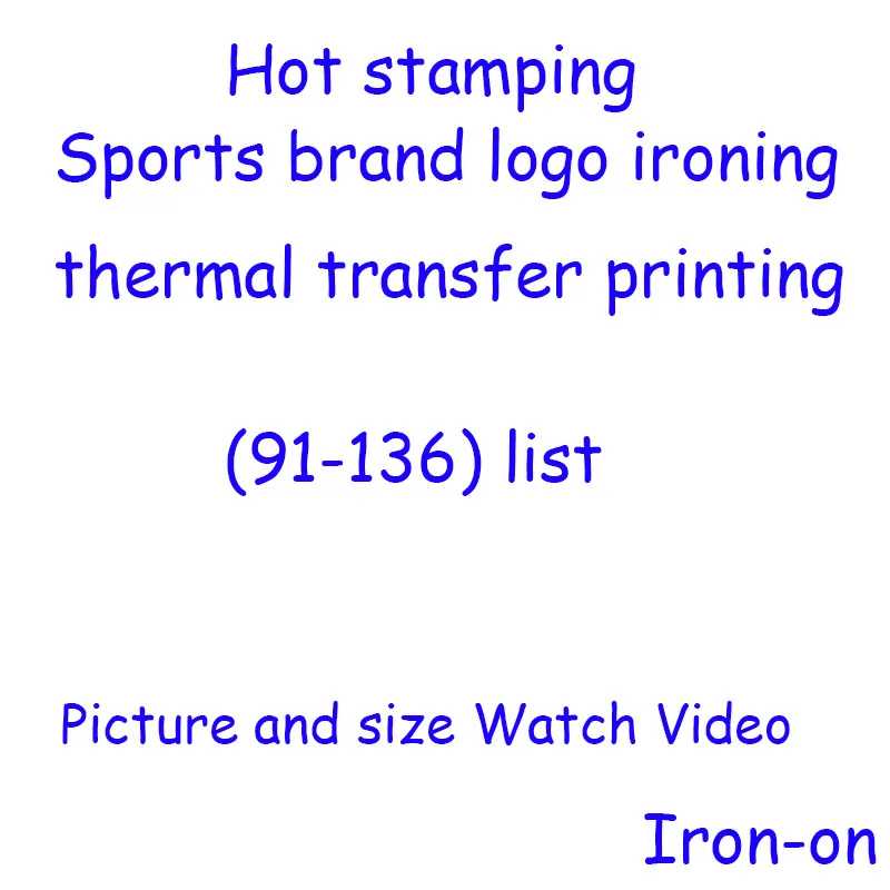 

91-136 Fashion sports brand logo clothing ironing heat transfer decoration DIY T-shirt jacket ironing patch ironing Patch Badge