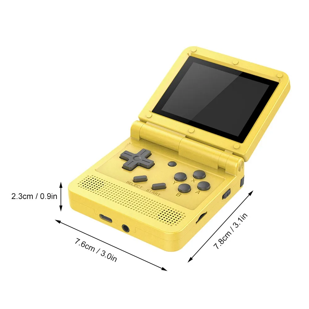

POWKIDDY v90 3-Inch Retro Flip Handheld Game Player Console Dual Open System Game Console 16 Simulators Retro PS1 Boy Kids Gift