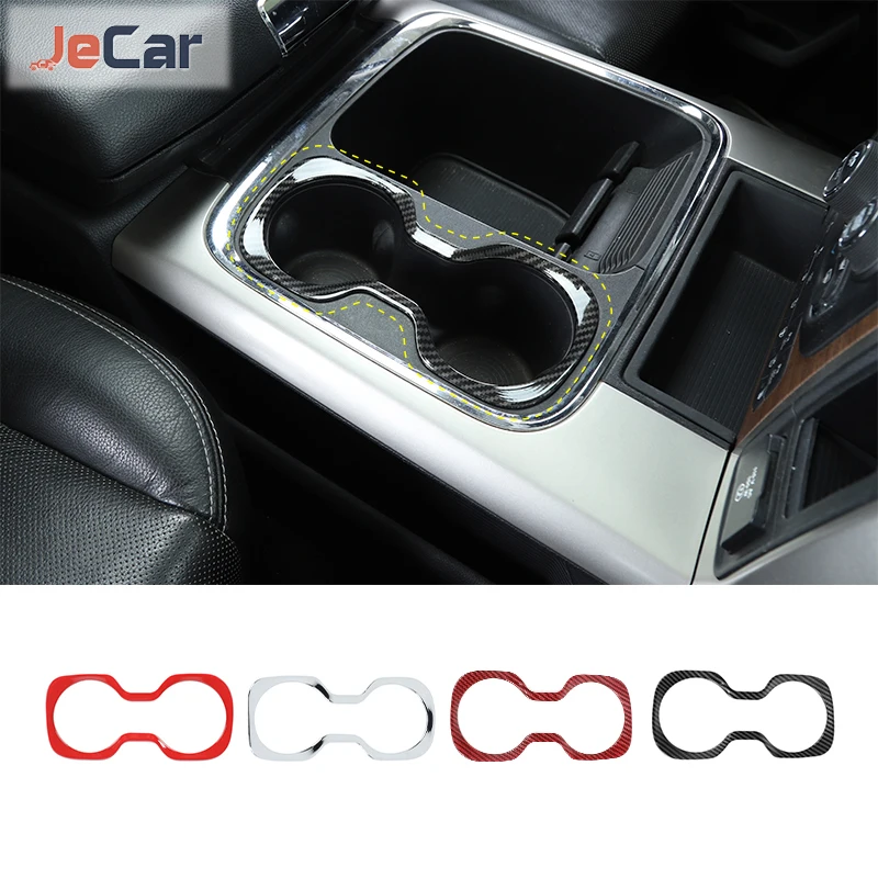 

Мягкий карбоновый автомобильный контейнер для хранения, подставка для чашки, декоративное кольцо, чехол для Dodge Ram 2010-2017, аксессуары для инте...