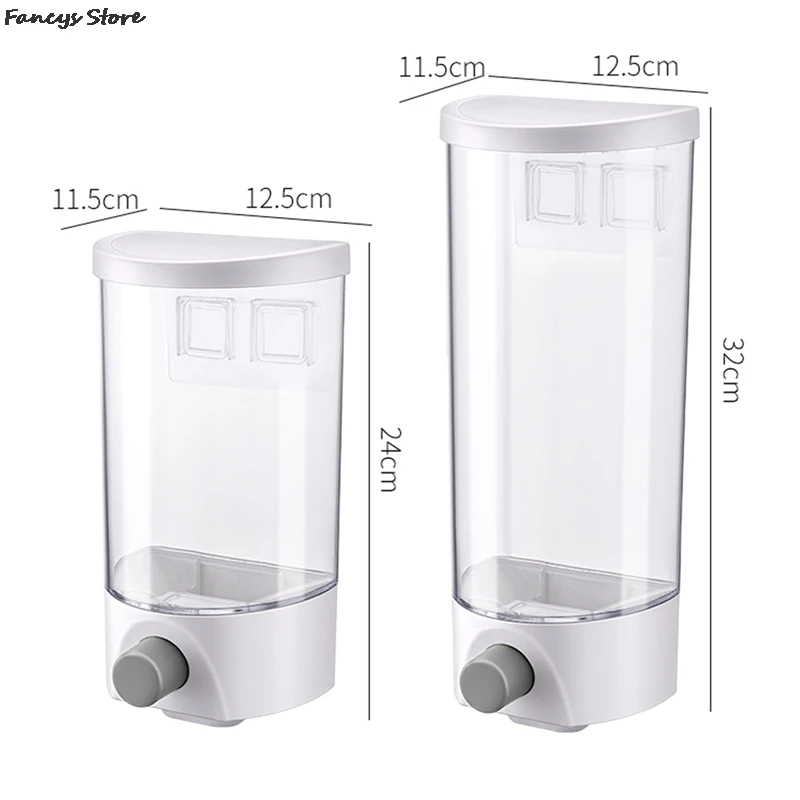 

Kitchen Wall-mounted Miscellaneous Grain Storage Tank Press-out Food Sealed Tank Moisture-proof Plastic Bucket For Rice Bean