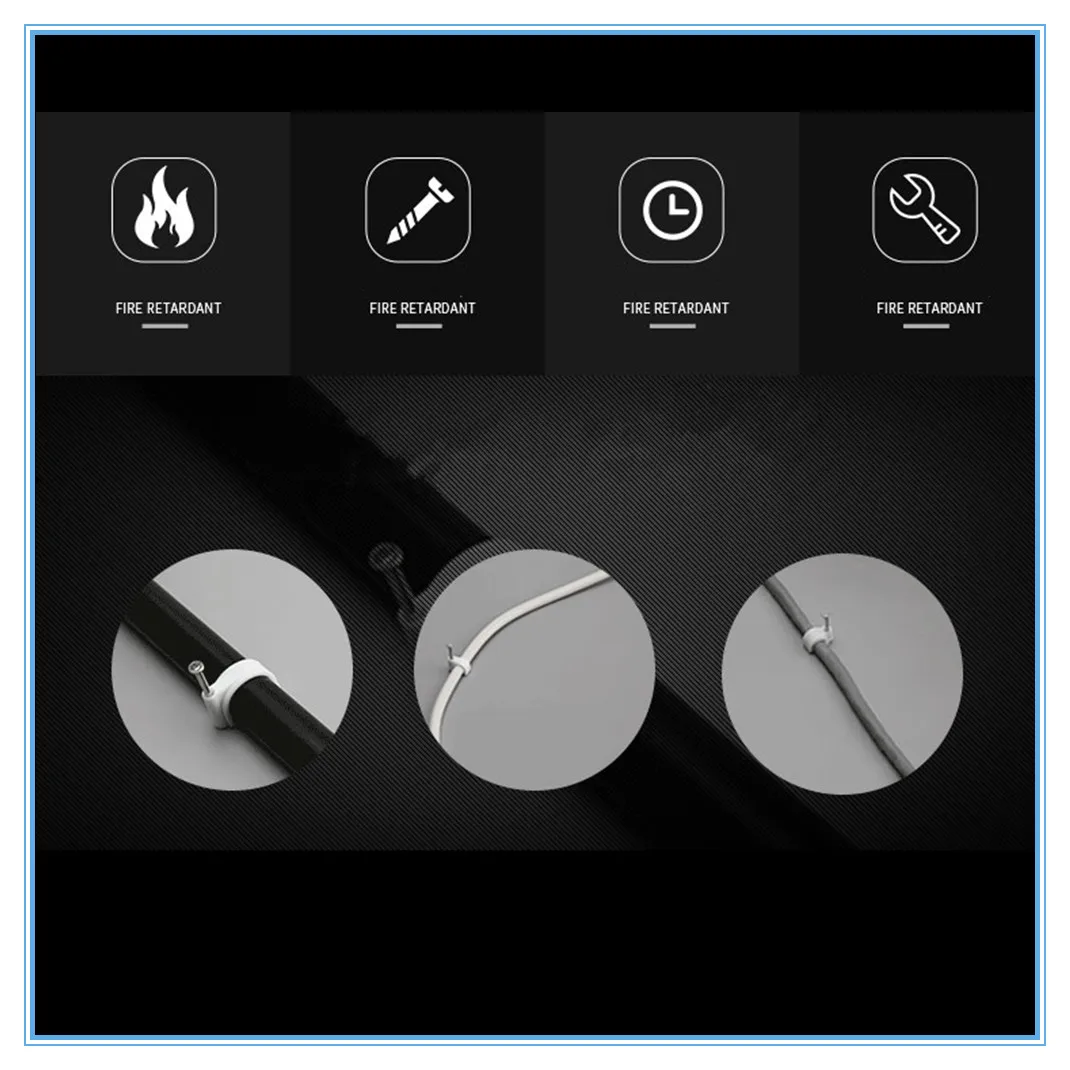 100pcs Cable fixed 8mm Flat or Round Circle Path cable clips with Nail Wire U Clamp | Строительство и ремонт