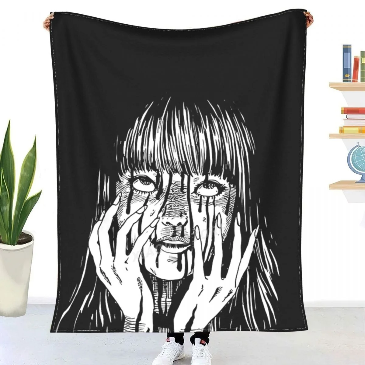 

Tomie - Tomie Throw Blanket Sherpa Blanket Bedding soft Blankets