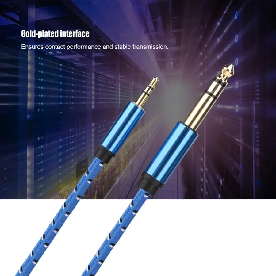 3.5mm Stereo Male to 6.35mm Audio Line for Amplifier Speaker Electric Guitar |