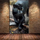 Абстрактное животное, Черная пантера, Художественная Картина на холсте, HD печать, панель для постера, для спальни, гостиной, домашнего декора, картина