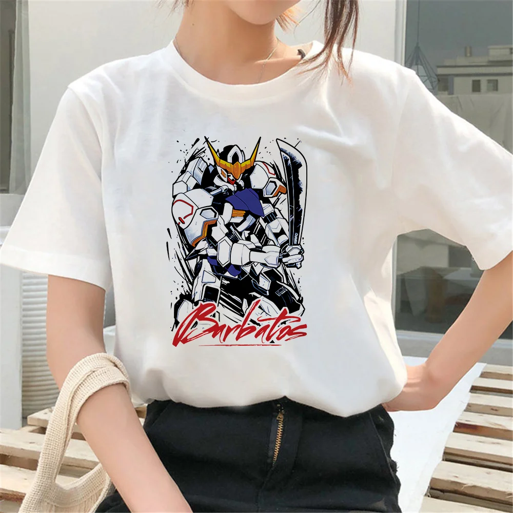 

New White Women Print T-Shirt Gundam Head T Shirts Anime Mech Robot Mecha Japan Harajuku Gunpla Tshirt Female Casual Camisa Tee