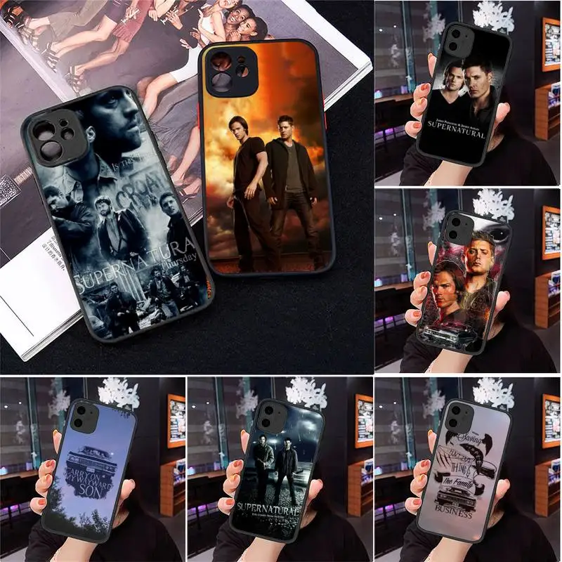 

Supernatural Phone Case Matte Transparent for iPhone 7 8 11 12 s mini pro X XS XR MAX Plus cover funda