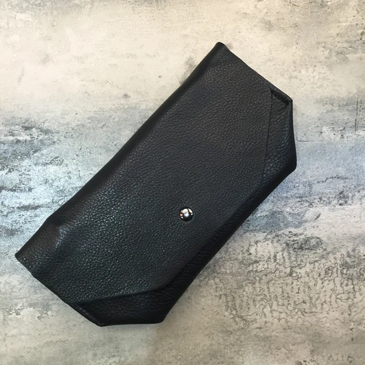 

First Layer Cow Leather Solid Color Simple Retro Leather Large Capacity Wallet Card Bag Zero Wallet Two Color Women's Bag