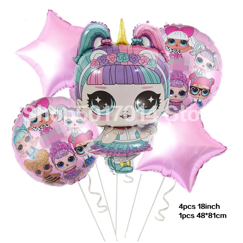 5 шт. большая кукла-сюрприз Форма Воздушные шары 18 дюймов звезда куклы Детская