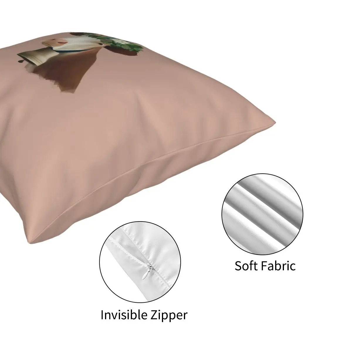 

Flower Cow Pillowcase Printed Zip Decor Throw Pillow Case Room Cushion Cover Wholesale