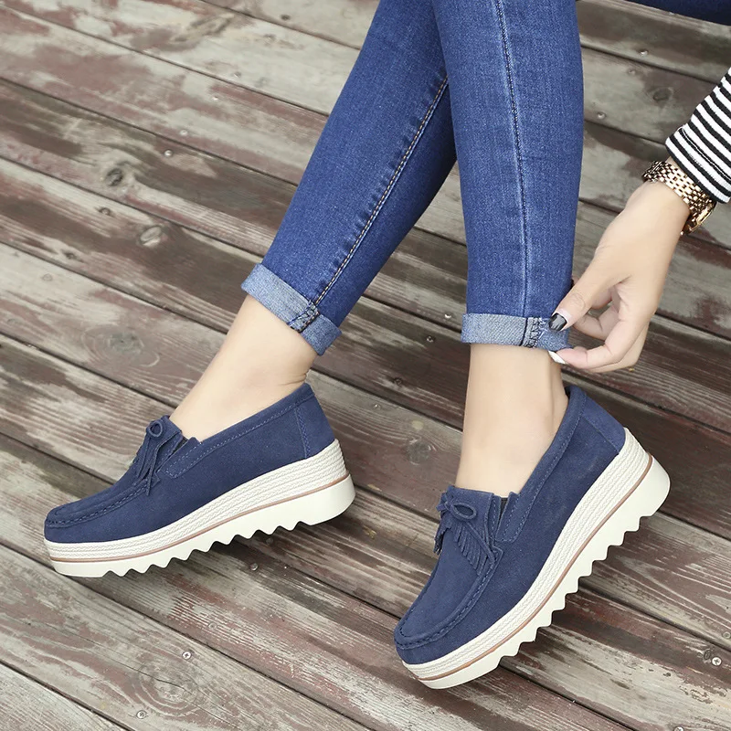 

Spring Women Flats Shoes women Platform Sneakers Vulcanized shoes for women Comfort Soft Moccasins Nursing Slip On Casual Shoes