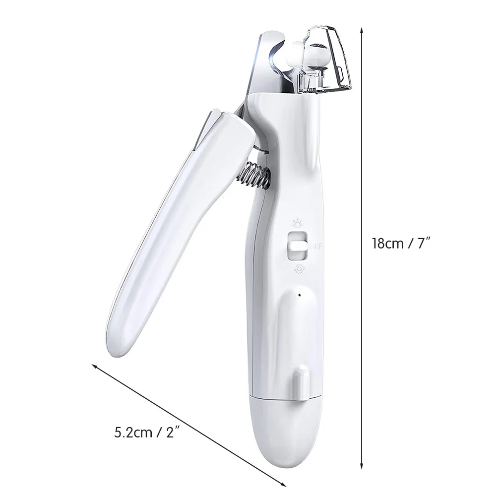 

Professional Pet Nail Clippers With Highlighted LED Light Pet Nail Clippers Nail Polisher Trimmer Grooming Tool For Pets