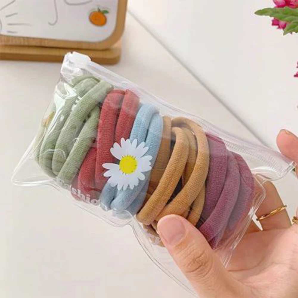 

25pcs/set Simple Cute Colorful Elastic Rubber Band Korean Hair Rope Ring Ties Sweet Girl Fashion Ponytail Hair Accessories